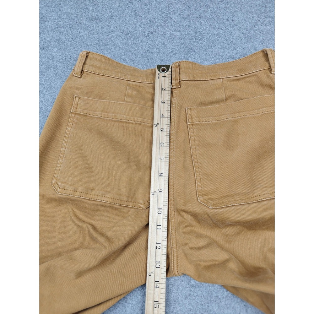 Everlane Pants Womens 6 Brown Cropped Straight Twill Stretch Chino Casual - Picture 11 of 13